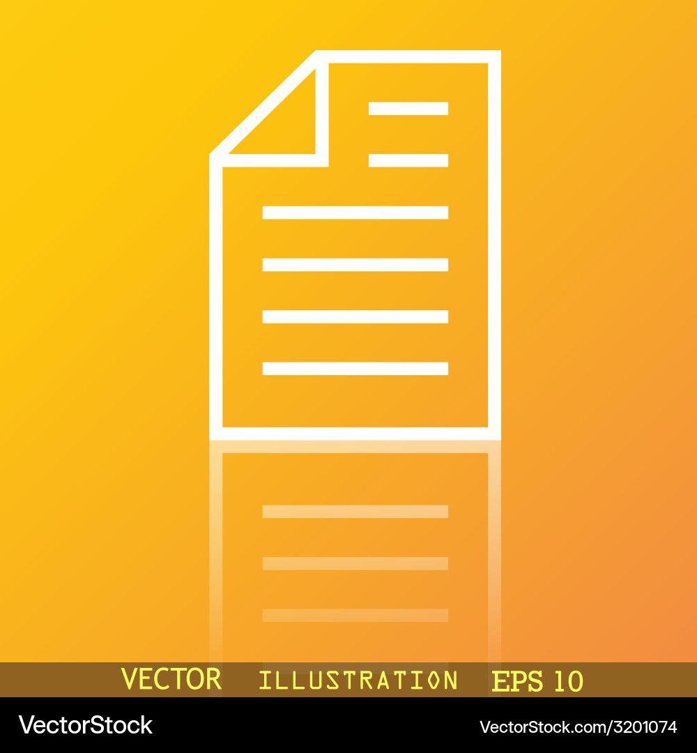 Text file icon symbol flat modern web design vector image