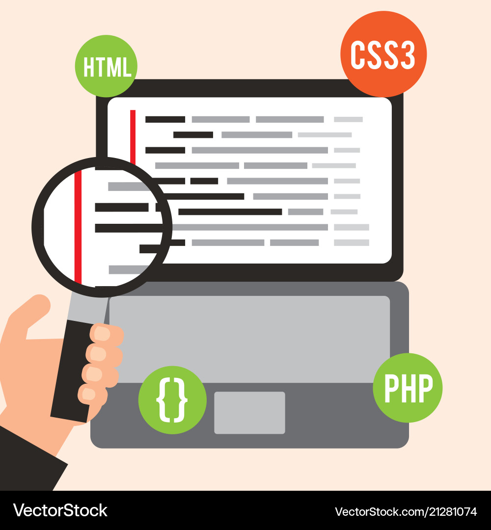 Website der Programmcodierung Website der Programmcodierung vektorbild