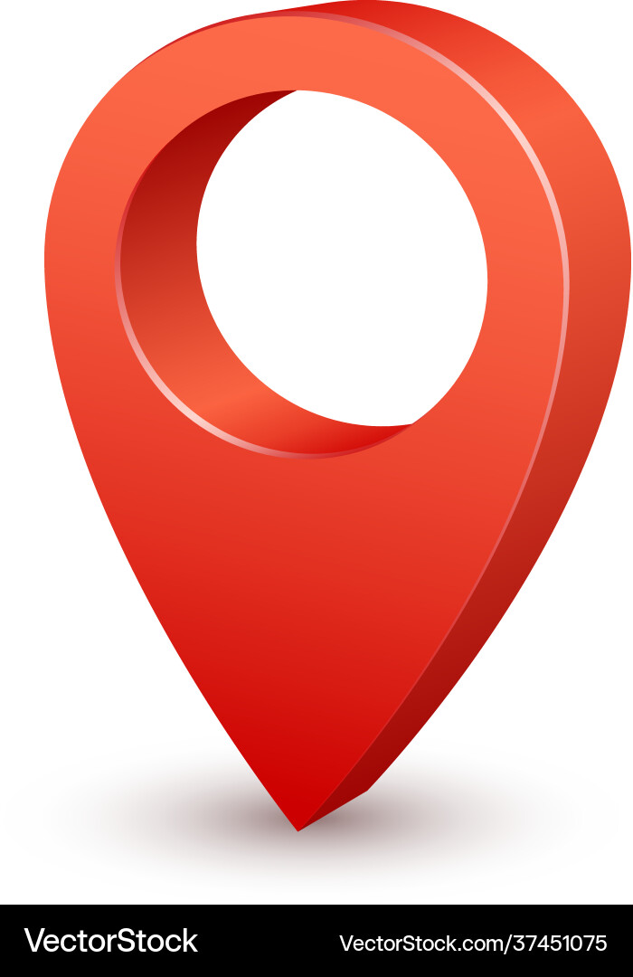 3d Pin Map Pointer rot Marker 3d Pin Map Pointer rot Marker vektorbild