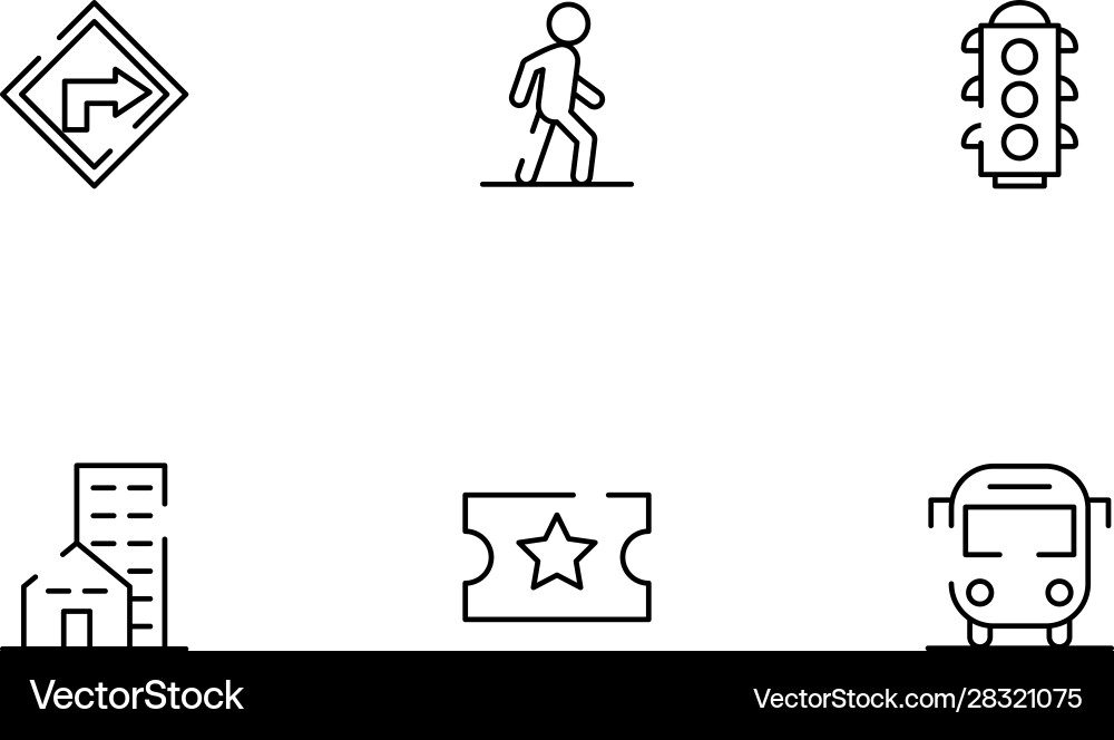 Bundle maps and navigation icons vector image