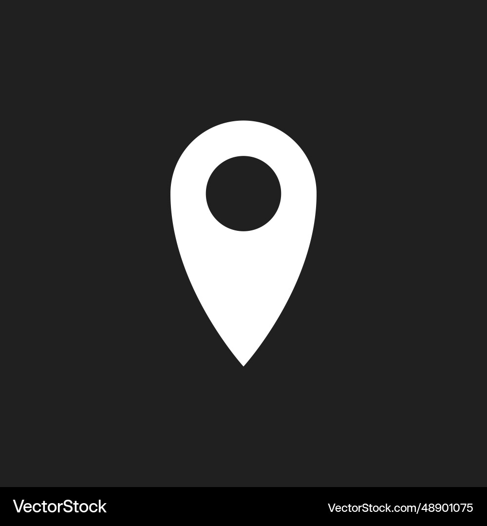 Flat outline pointer of location icon Flat outline pointer of location icon vector image