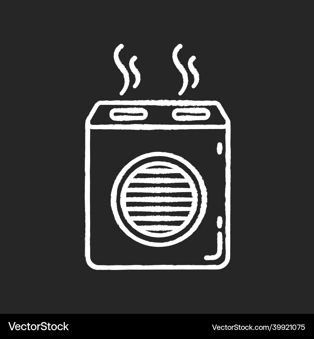 Modern air filter chalk white icon on black Modern air filter chalk white icon on black vector image