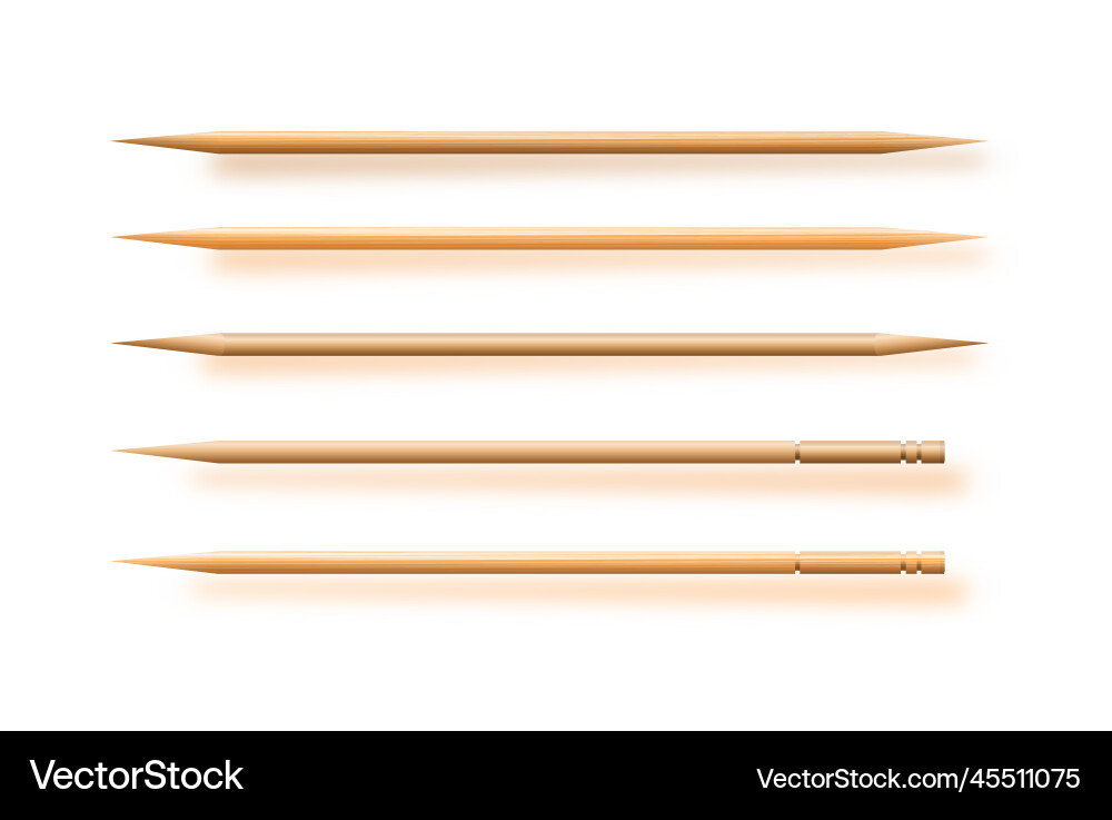 Toothpicks hygiene and health on white Toothpicks hygiene and health on white vector image