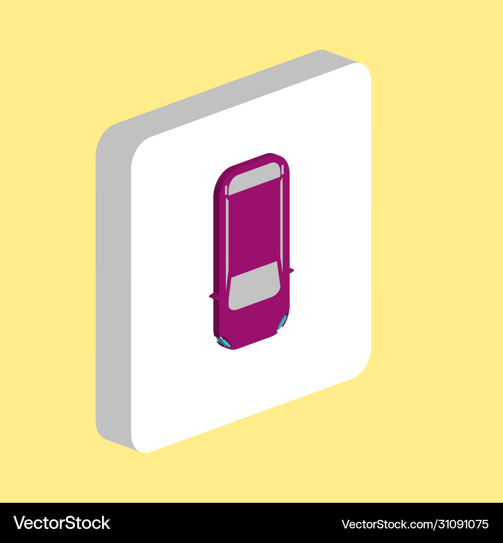 Top view car computer symbol Vector Image
