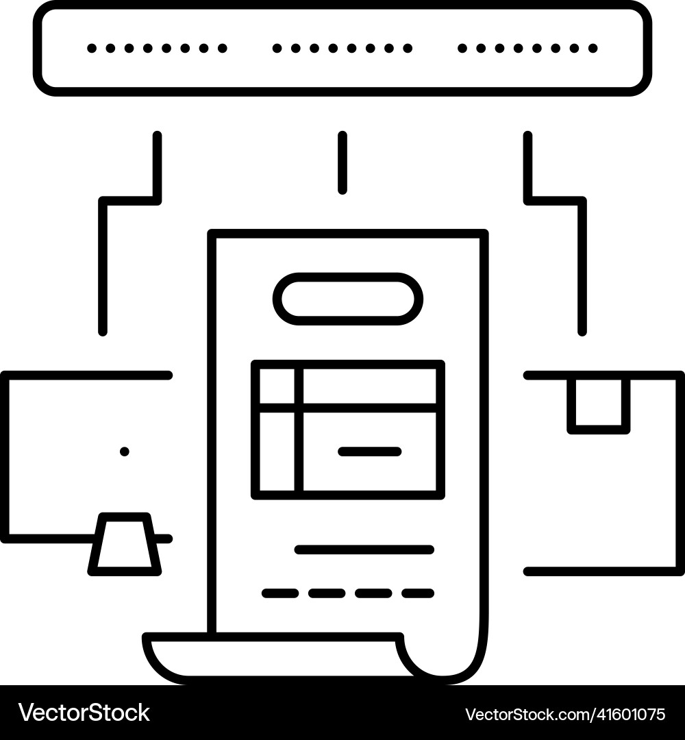 Tracking number line icon Vector Image