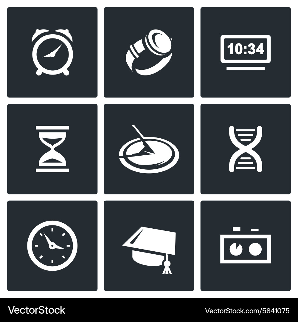 Various clock and a method for determining time vector image