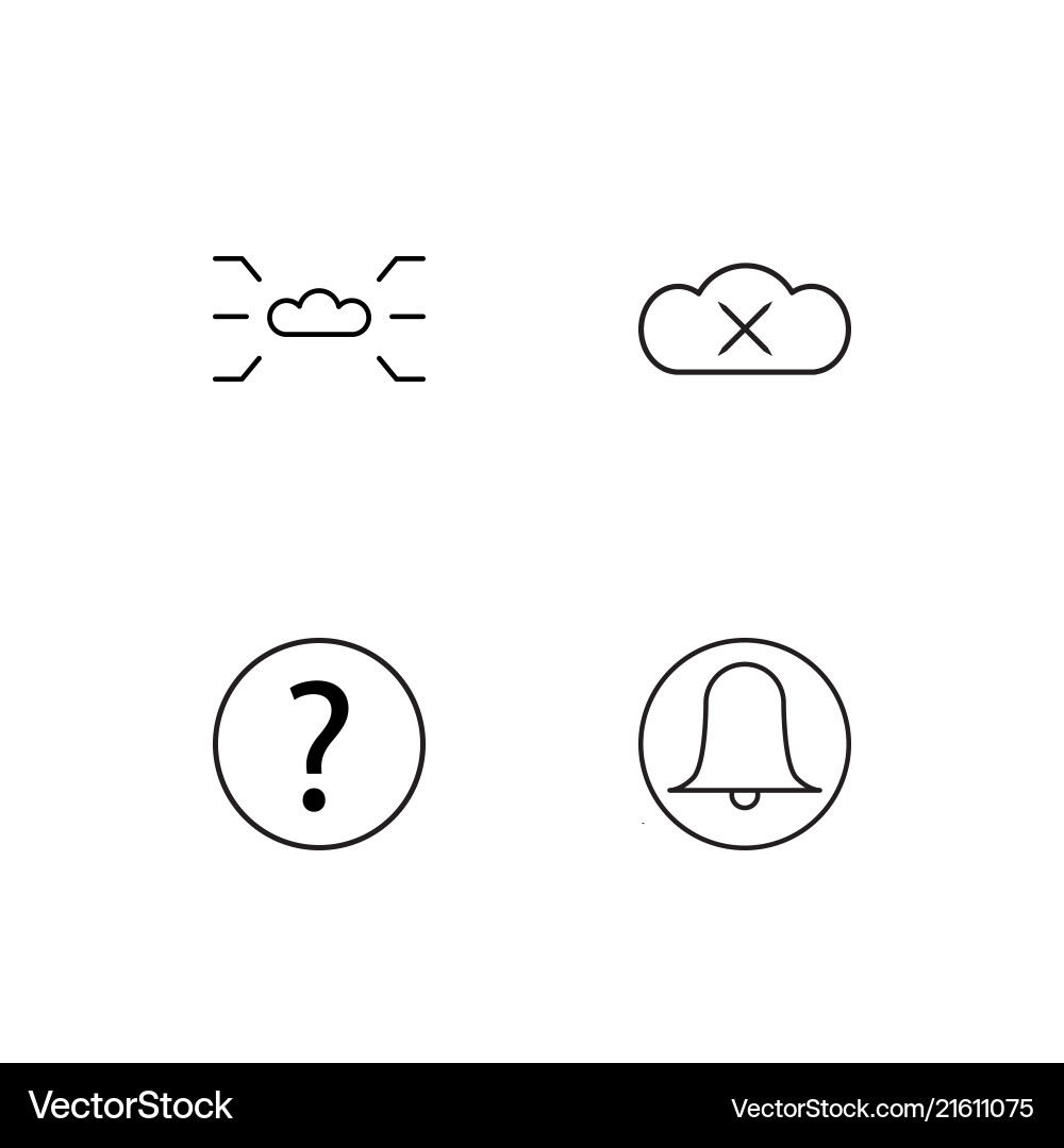 Web linear icons set simple outline Vector Image