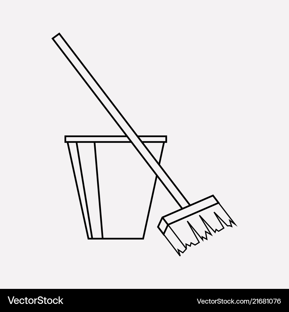 Cleaning icon line element Vector Image