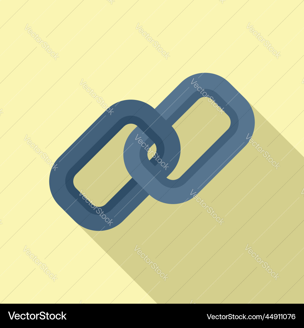 Computer chain icon flat frame interface Vector Image