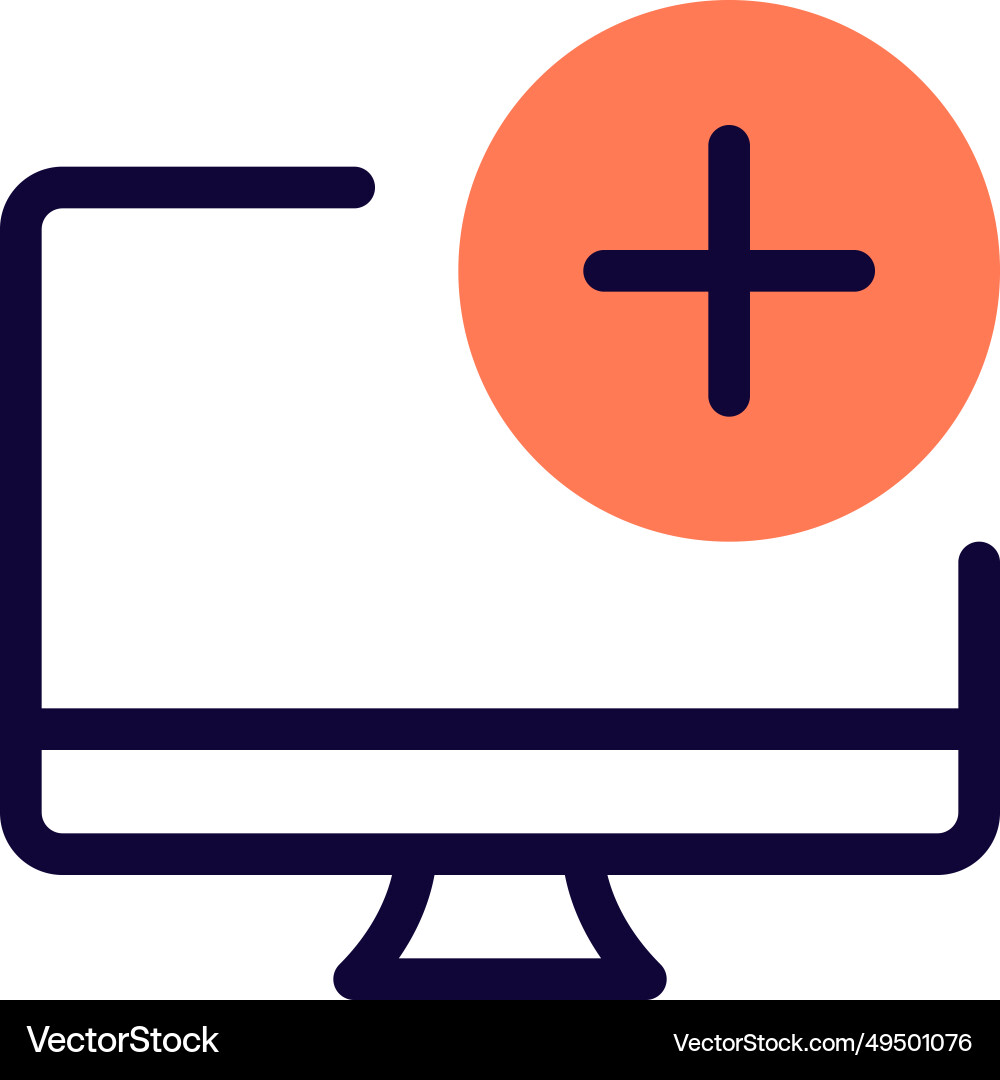 Creating or add new items on desktop vector image