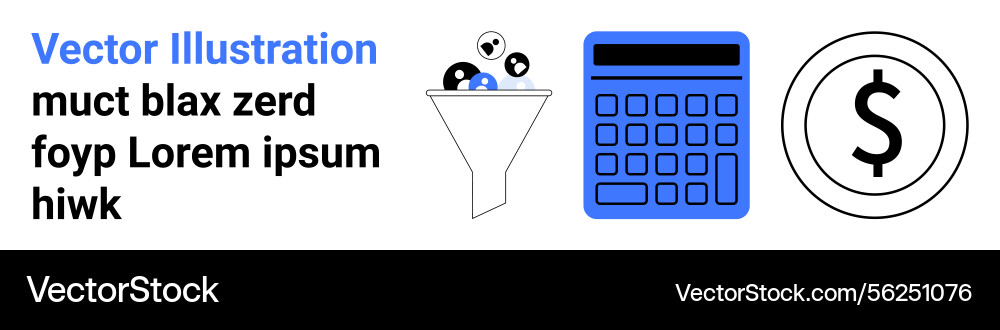 Data filtering calculation and currency Data filtering calculation and currency Vector Image