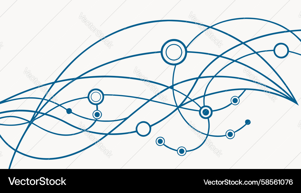 Dynamic Network Lines Vector Image