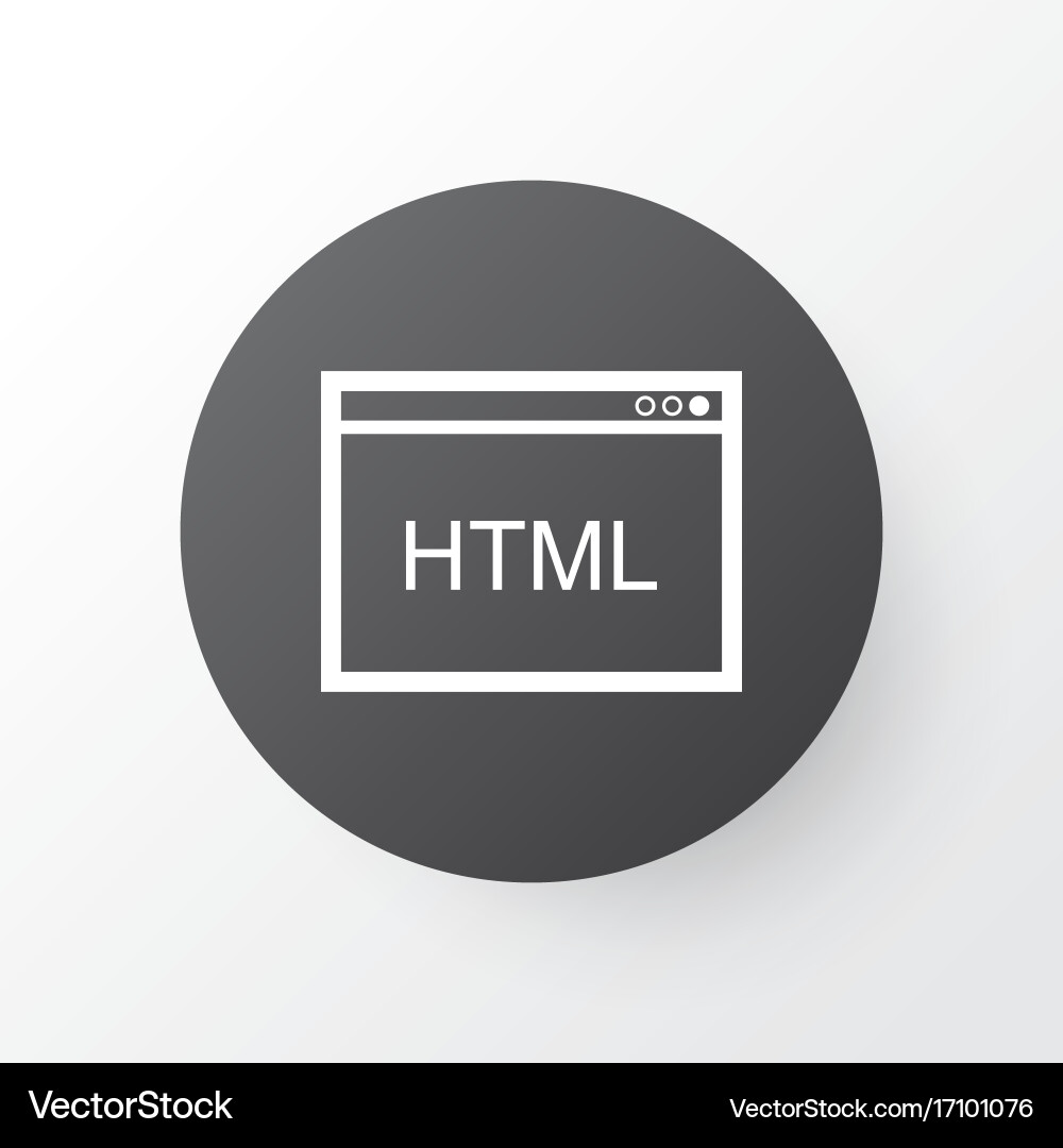 Html code icon symbol premium quality isolated vector image