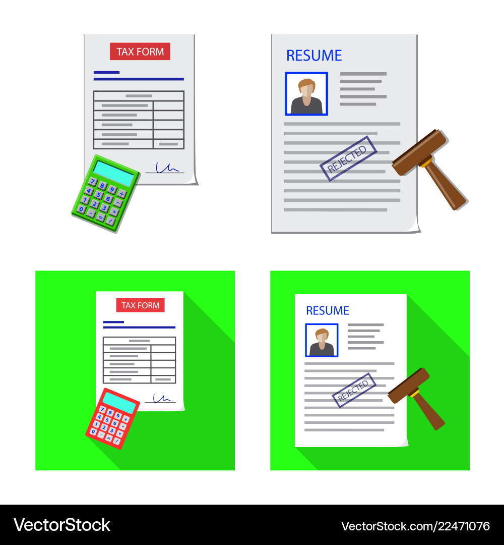 Isolated object of form and document symbol set Vector Image