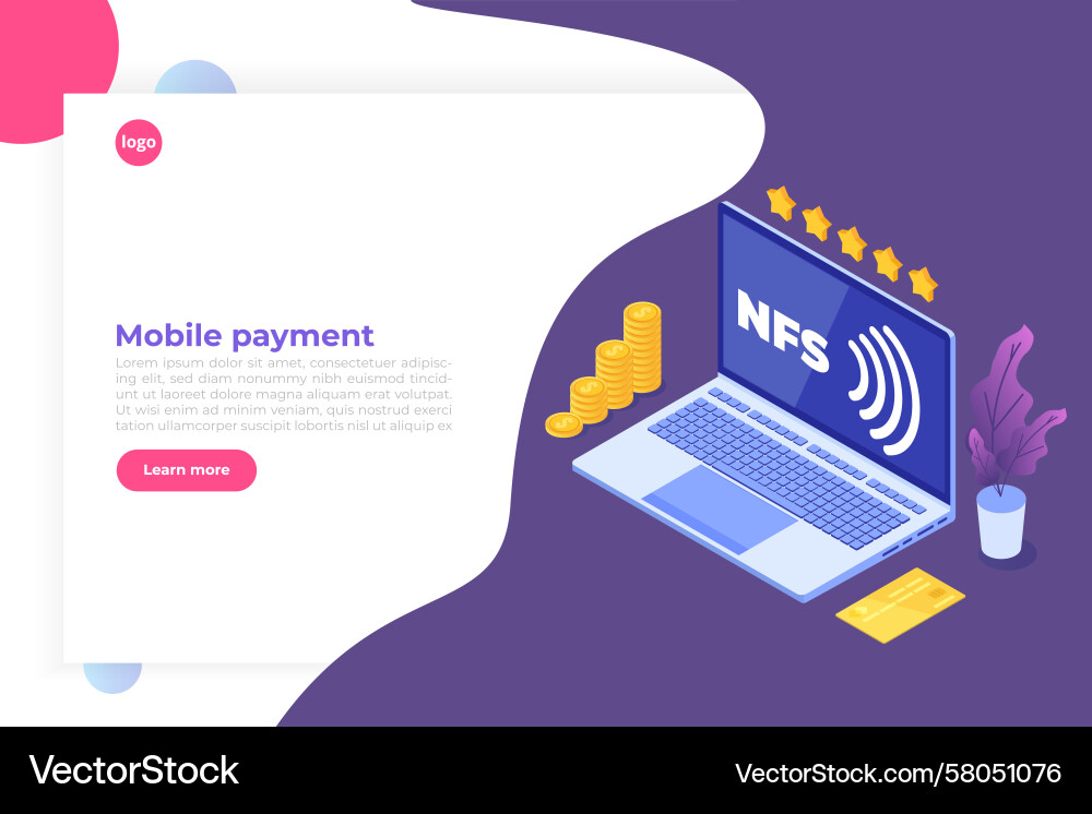 NFS Network File System Isometric Vector Image
