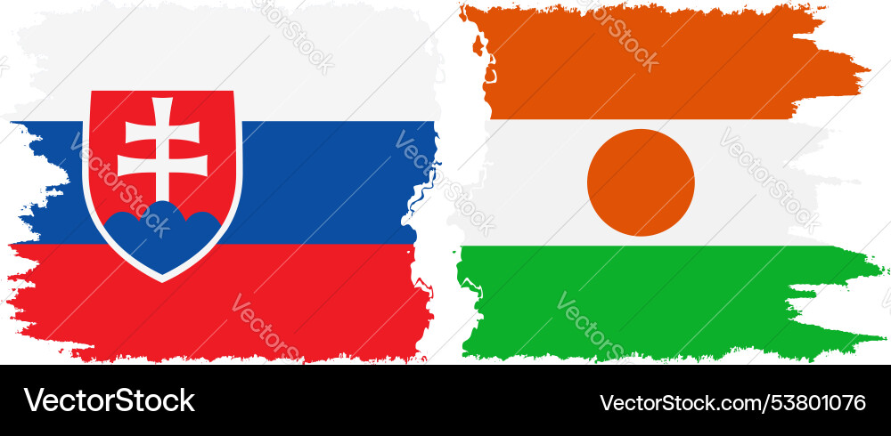 Niger und Slovakia grunge flags verbindung Niger und Slovakia grunge flags verbindung vektorbild