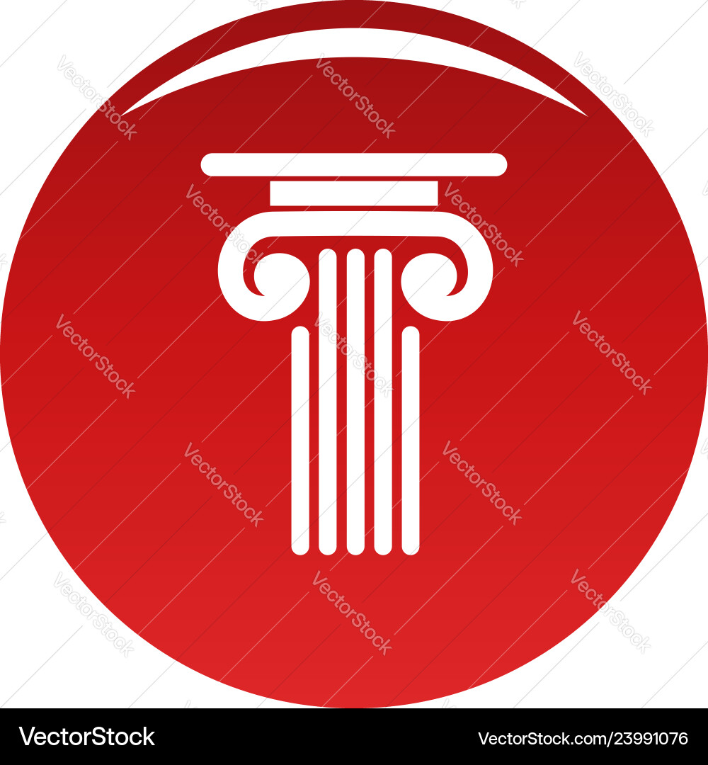 Outer column icon red Outer column icon red vector image