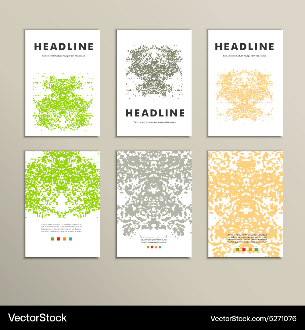 Set complex creative color pattern eps10 Vector Image