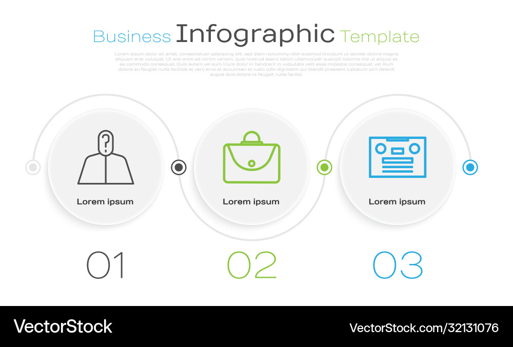 Set line anonymous with question mark briefcase vector image