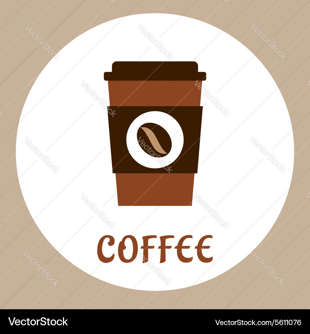 Takeaway Coffee Cup Icon Vector Image