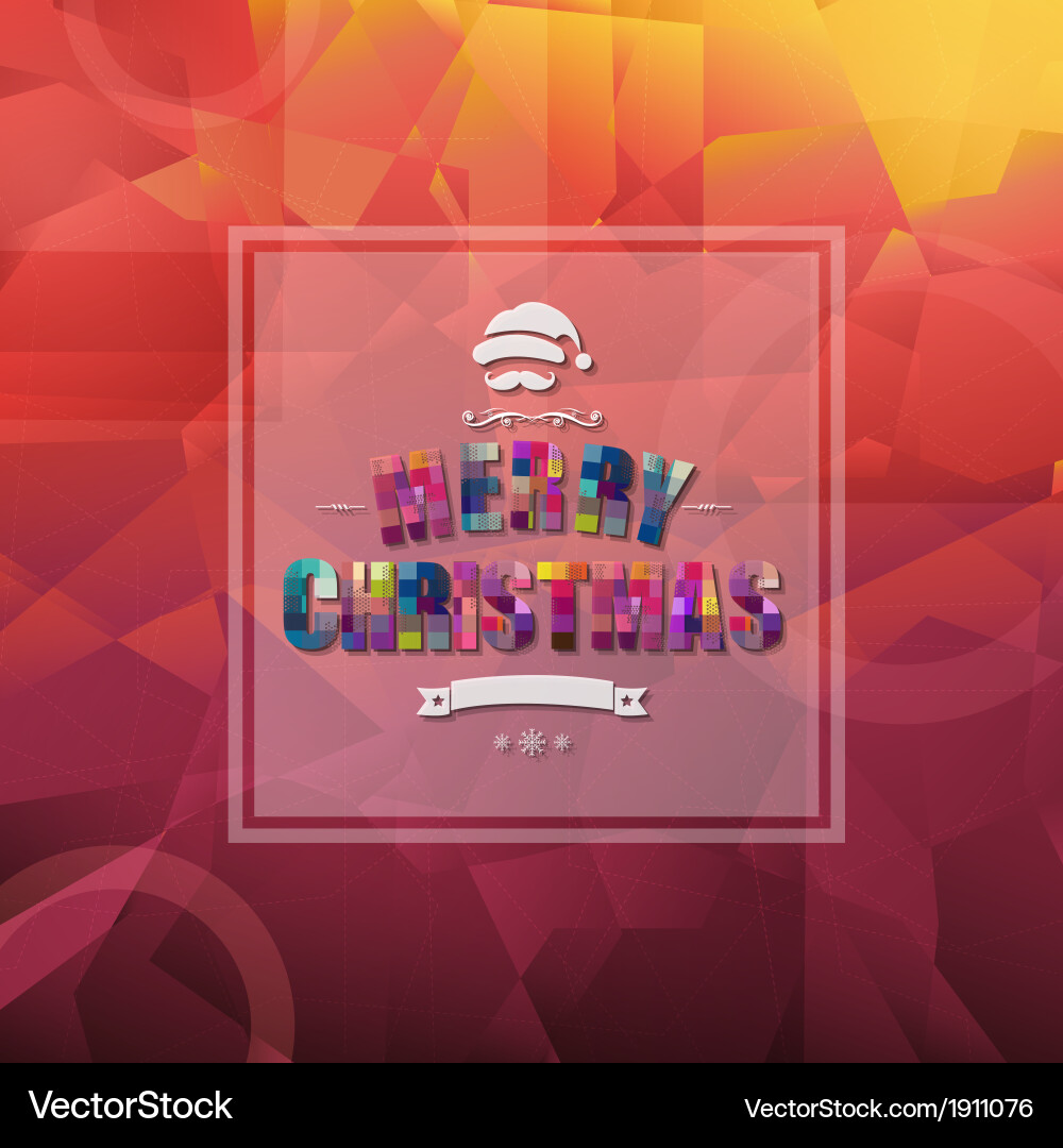 Xmas triangle background Vector Image