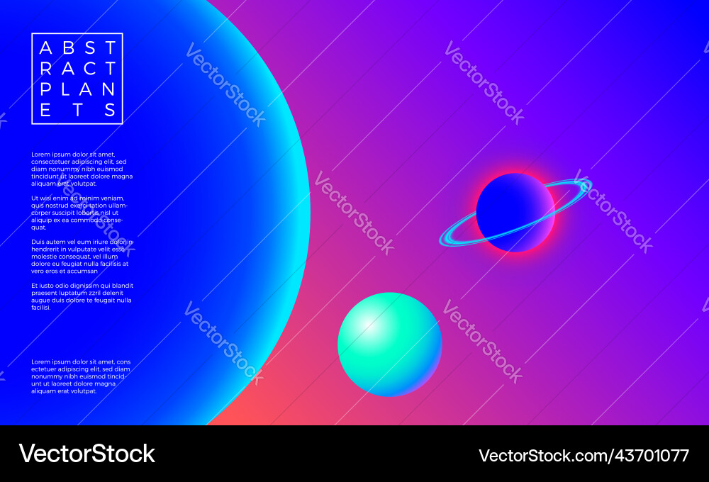 Abstract background with planets in space Abstract background with planets in space Vector Image