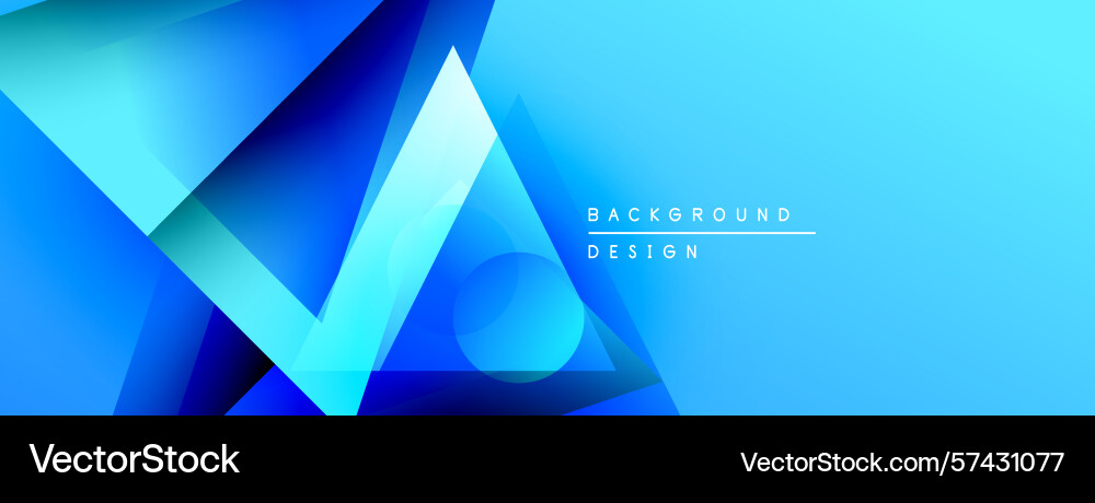 Abstract blue shapes create dynamic background vector image