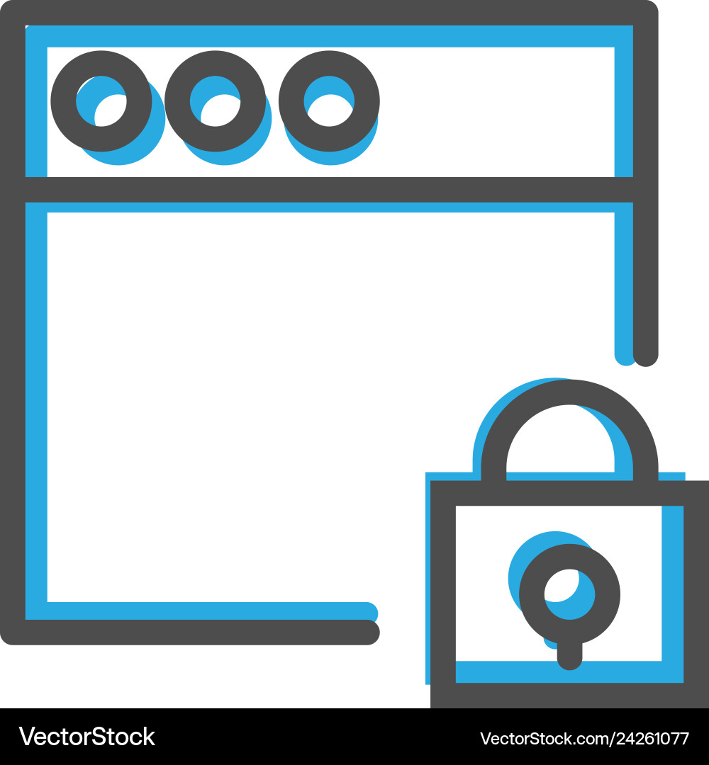 Browser icon design interaction line Browser icon design interaction line vector image