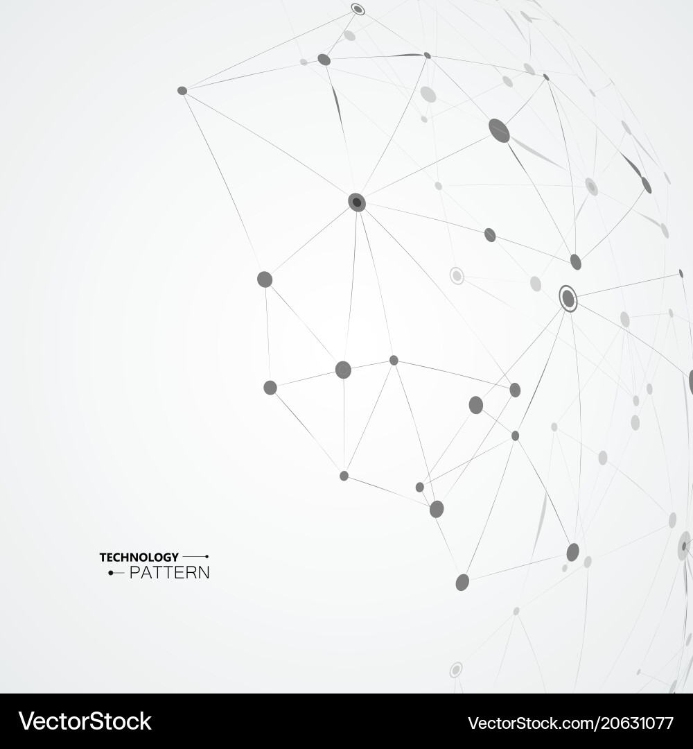 Compound lines and dots connected science Compound lines and dots connected science vector image