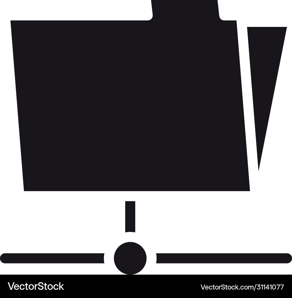 Cyber security concept shared folder icon Vector Image