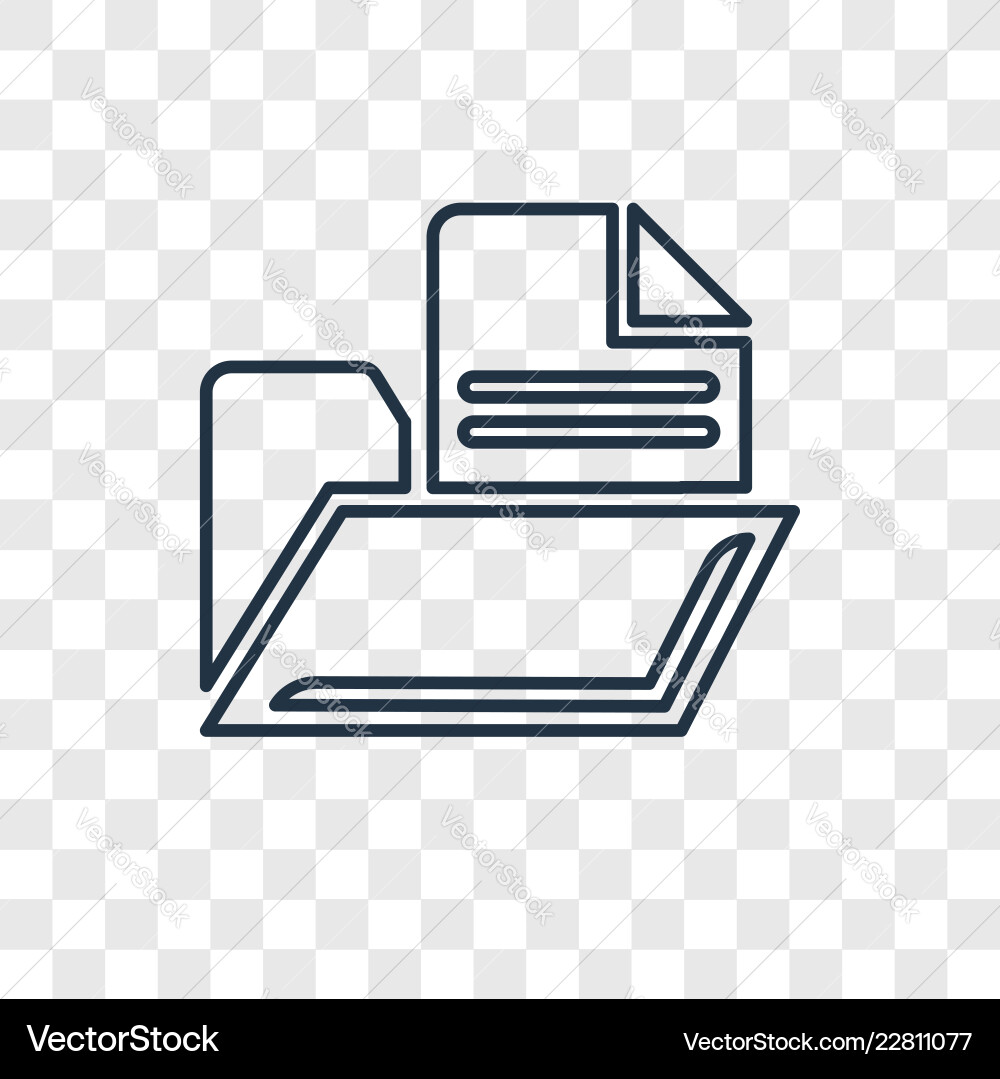 Files and folders concept linear icon isolated Files and folders concept linear icon isolated vector image