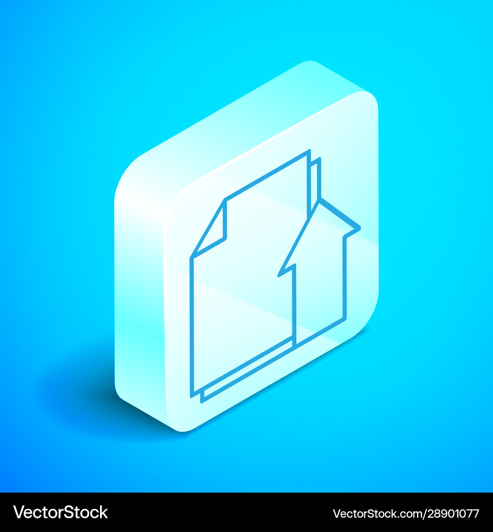 Isometric line upload file document icon isolated Isometric line upload file document icon isolated vector image