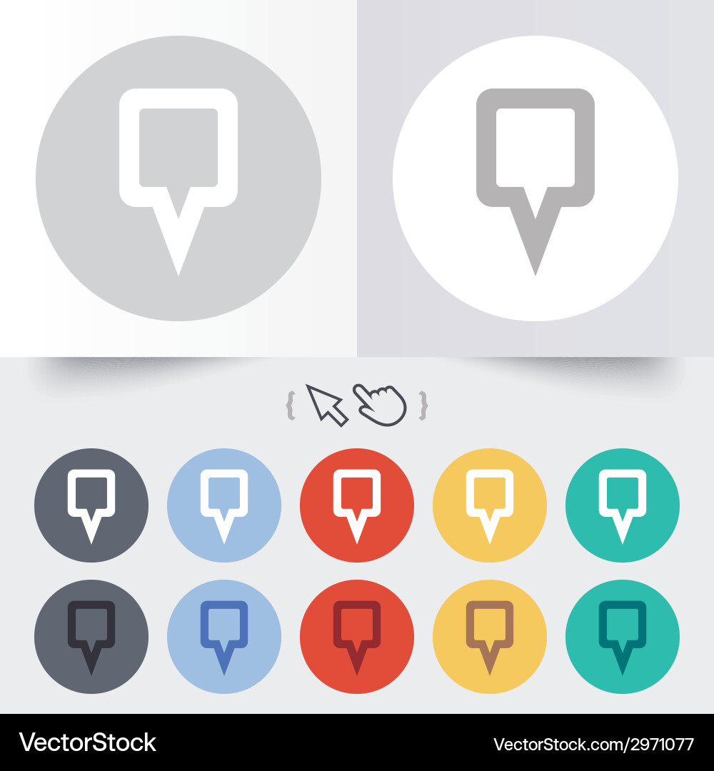 Map pointer sign icon marker symbol Vector Image