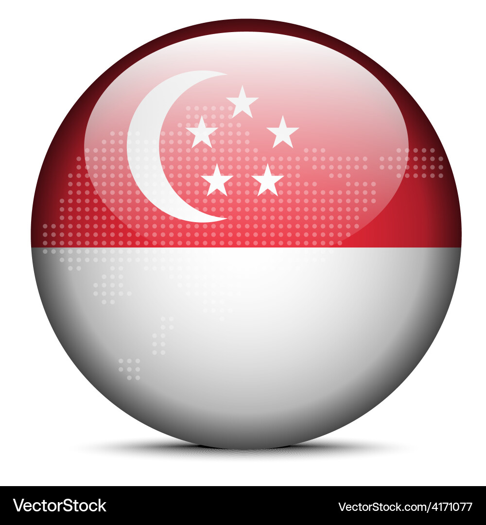 Map with dot pattern on flag button of republic vector image