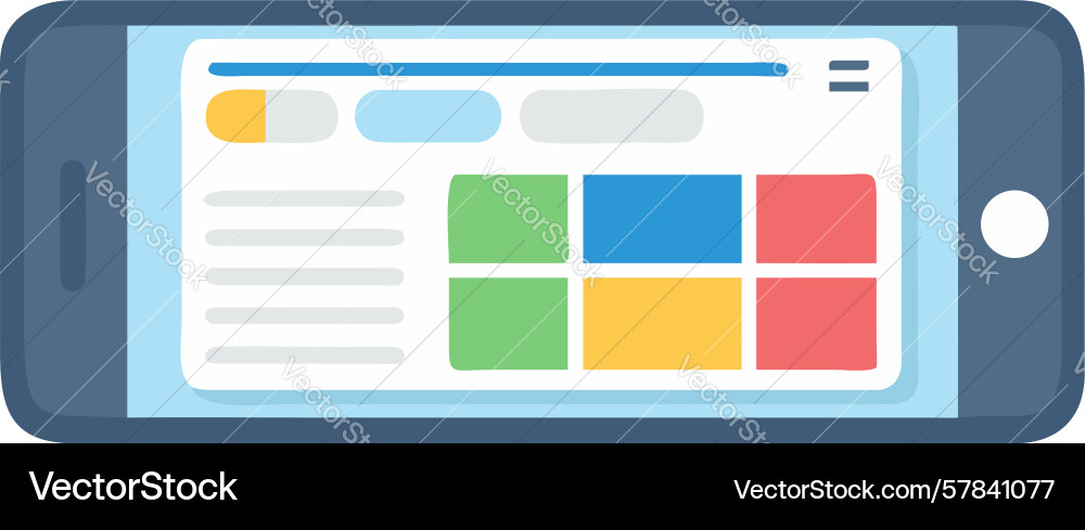 Modern smartphone user interface display design Vector Image