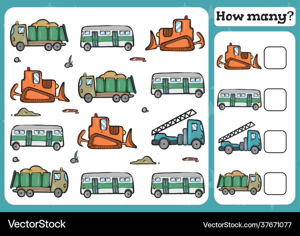 Preschool Counting Game - Learn to Count vector image