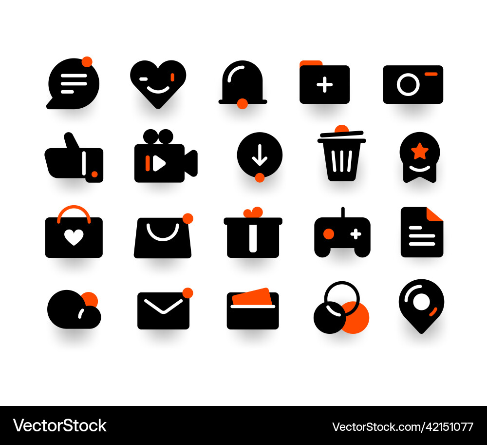 Set of icons with basic multimedia Set of icons with basic multimedia Vector Image
