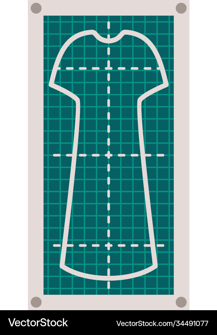 Tailor pattern at green background with dotted Tailor pattern at green background with dotted vector image