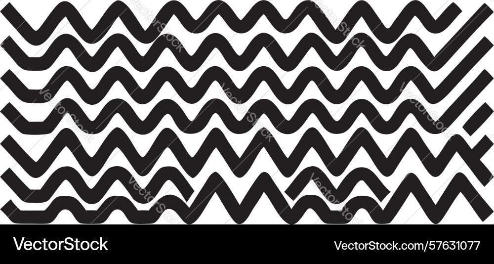 Thick zigzag pattern continuous wave abstract vector image