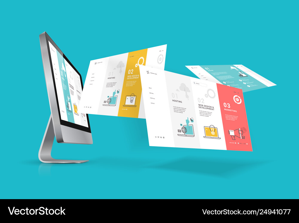 Website Development Concepts vector image