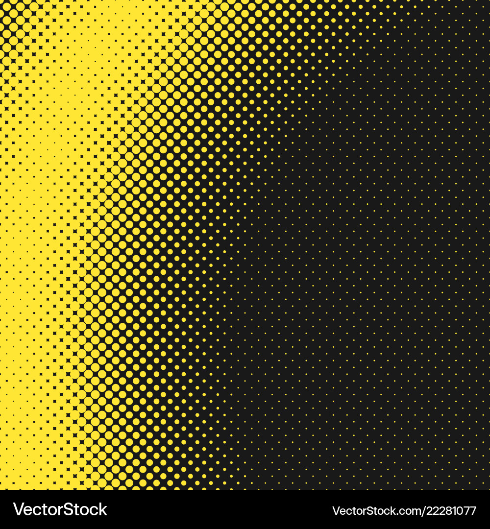 Yellow simple halftone dotted background pattern vector image