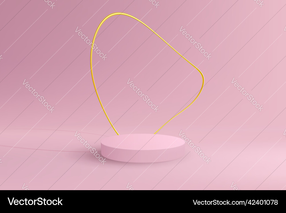 3d abstract background with empty podium Vector Image