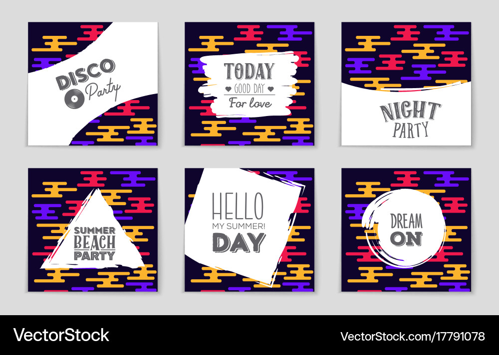 Abstract layout background set for art Vector Image