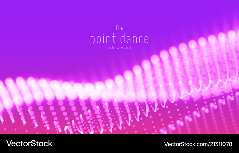Abstract violet particle wave points array Abstract violet particle wave points array Vector Image