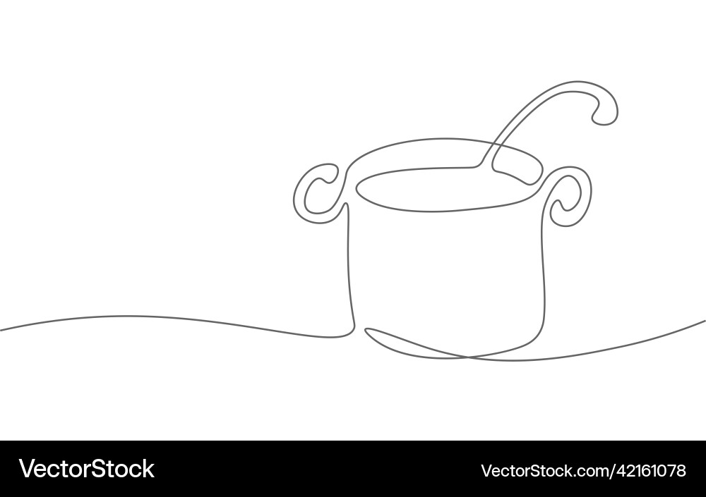 Chef's Kitchen - Single Lineart Vector Image