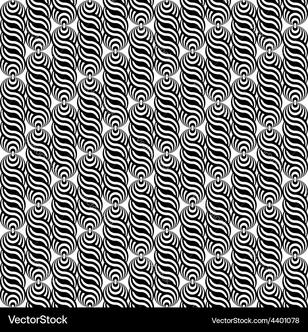 Design seamless monochrome waving pattern Vector Image