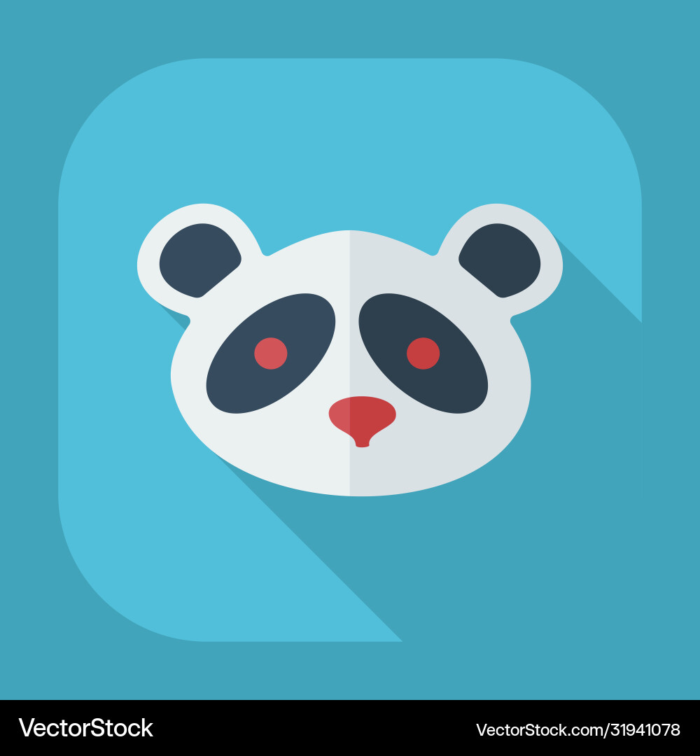 Flat modern design with shadow icons pandas vector image