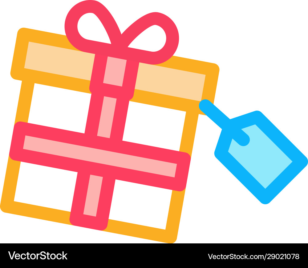 Gist box label icon outline Vector Image