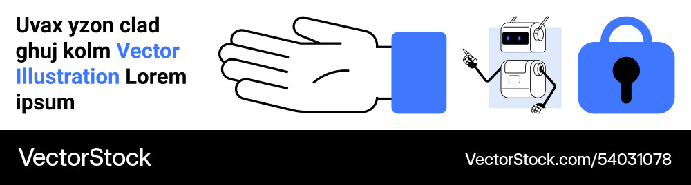 Hand gesture with robotic interaction and security Hand gesture with robotic interaction and security vector image
