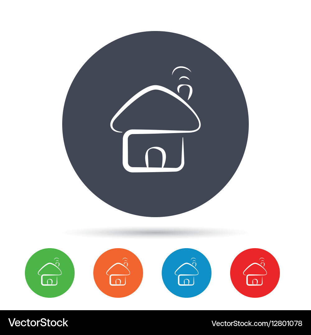 Home sign icon main page button navigation Vector Image